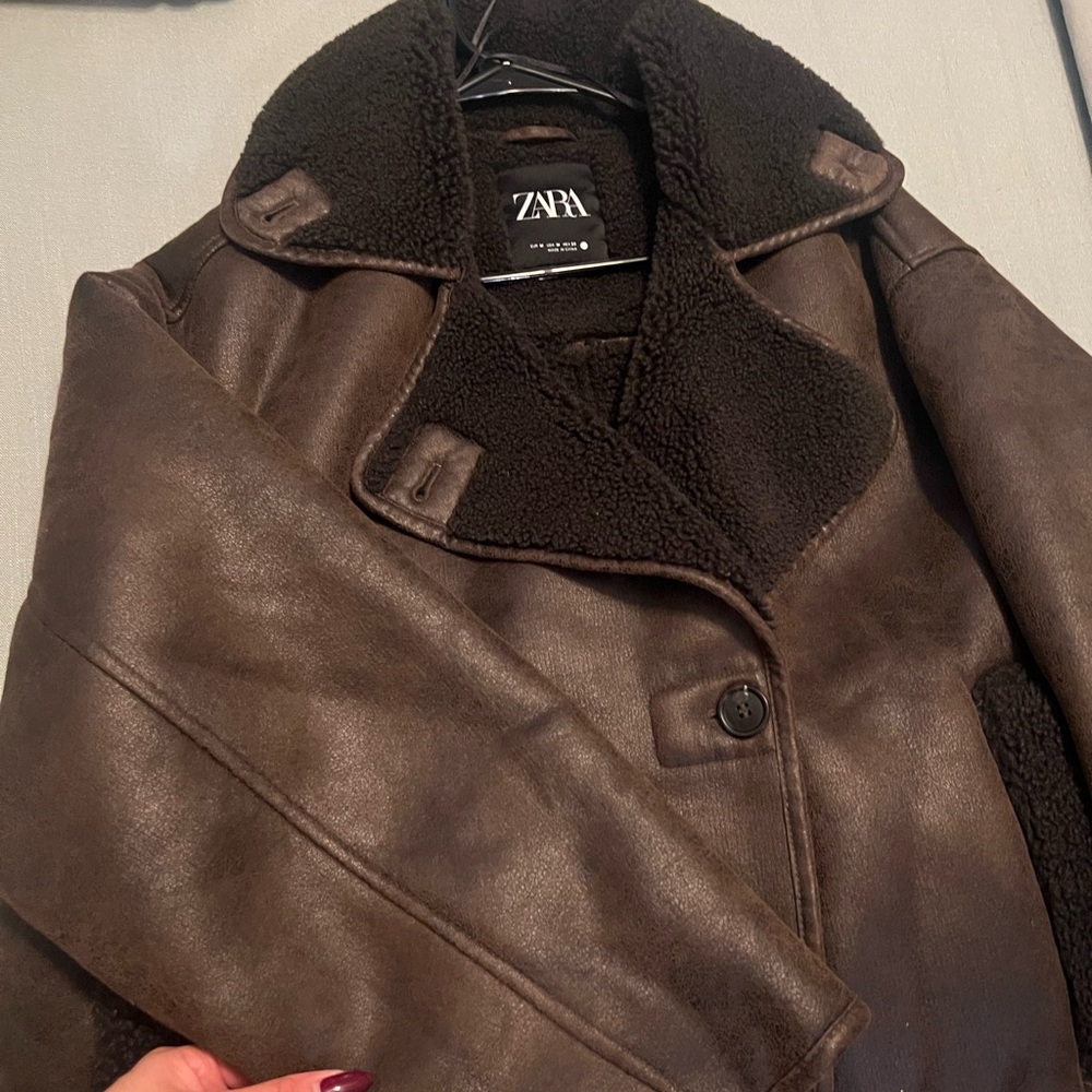 Zara Double Face Jacket - Brown